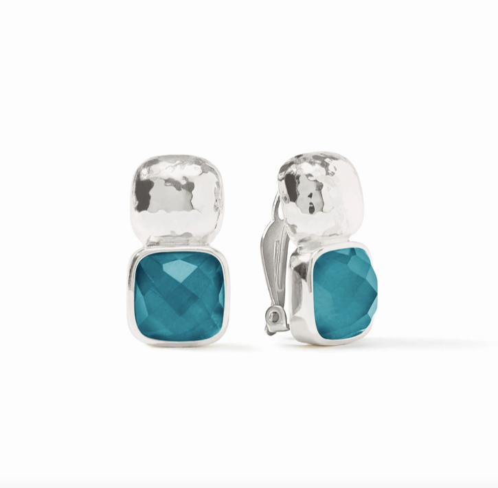 Julie Vos Silver Catalina Clip Earrings
