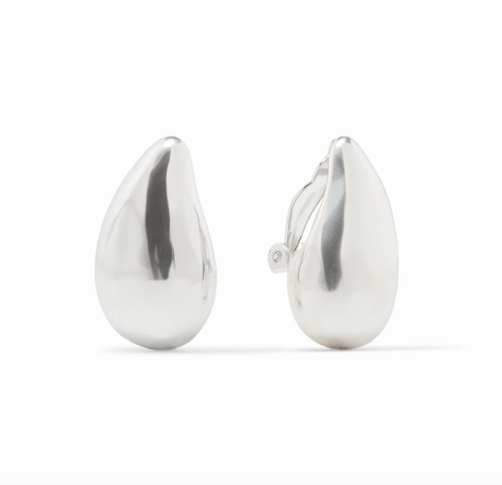 Julie Vos Silver Wave Clip Earrings