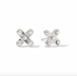 Julie Vos Silver Soho Demi X Stud Earrings