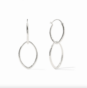 Julie Vos Silver Fleur de Lis 2 in 1 Earrings