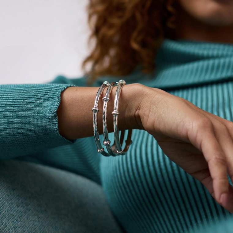 Julie Vos Silver Savannah Bangle Bracelet