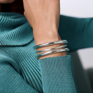 Julie Vos Silver Havana Demi Bangle Bracelet