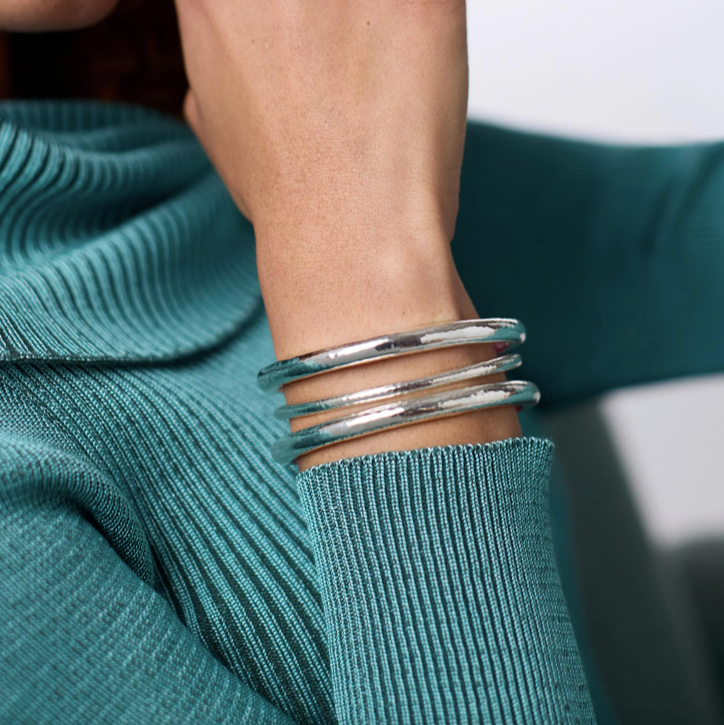 Julie Vos Silver Havana Bangle Bracelet