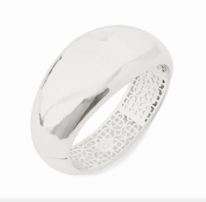 Julie Vos Silver Catalina Statement Hinge Bangle Bracelet