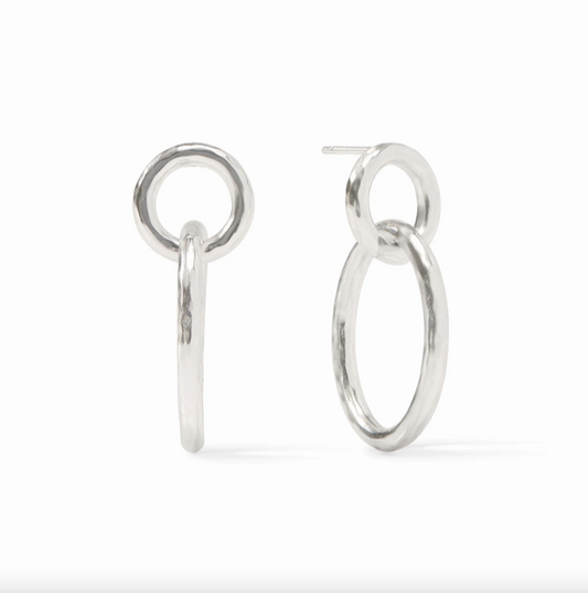 Julie Vos Silver Catalina Link Earrings