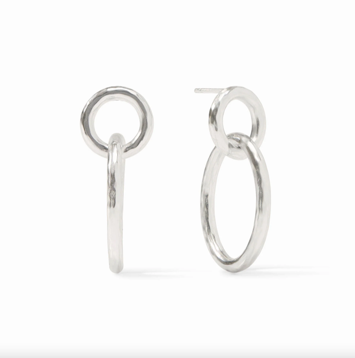 Julie Vos Silver Catalina Link Earrings