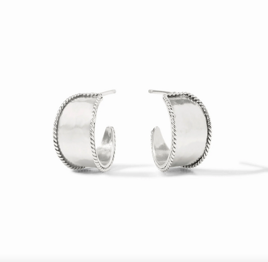 Julie Vos Silver Savoy Hoop Earrings