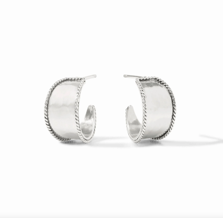 Julie Vos Silver Savoy Hoop Earrings