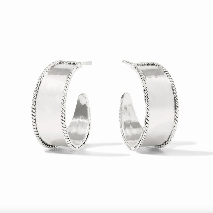 Julie Vos Silver Savoy Hoop Earrings