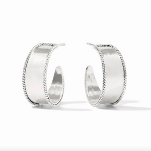 Julie Vos Silver Savoy Hoop Earrings