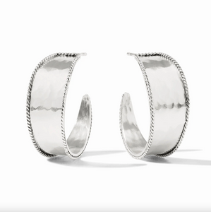 Julie Vos Silver Savoy Hoop Earrings