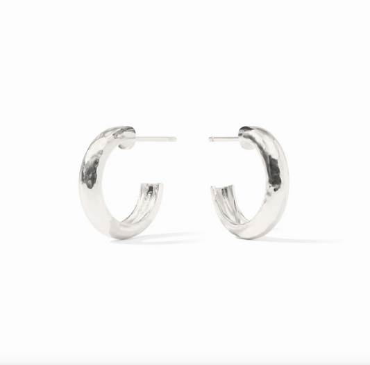 Julie Vos Silver Havana Hoop Earrings