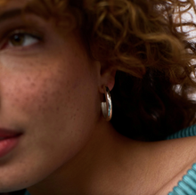 Julie Vos Silver Havana Hoop Earrings