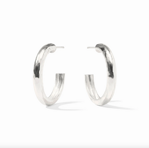 Julie Vos Silver Havana Hoop Earrings