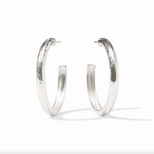 Julie Vos Silver Havana Hoop Earrings