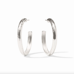 Julie Vos Silver Havana Hoop Earrings