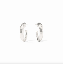 Julie Vos Silver Hammered Hoop Earrings