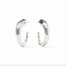 Julie Vos Silver Hammered Hoop Earrings