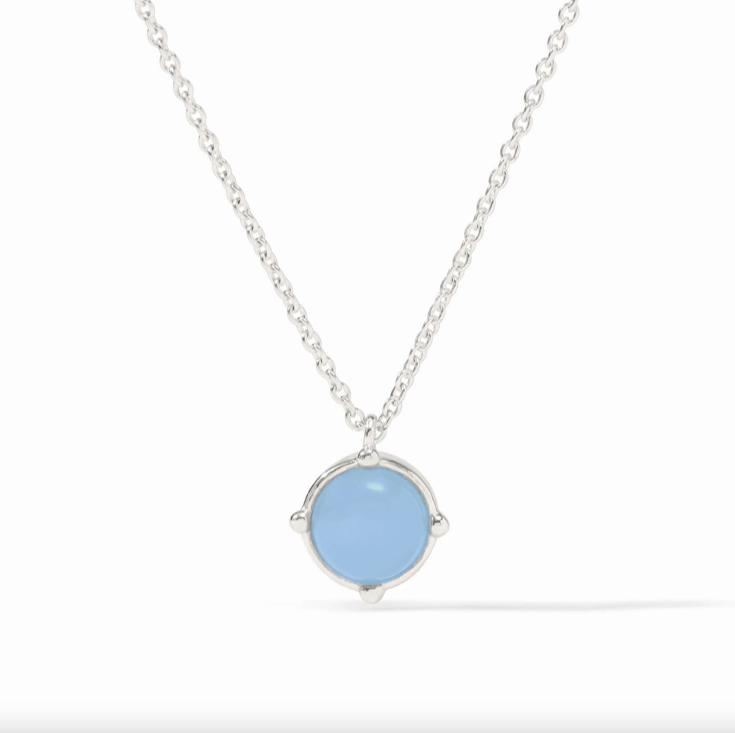 Julie Vos Silver Honeybee Solitaire Necklace
