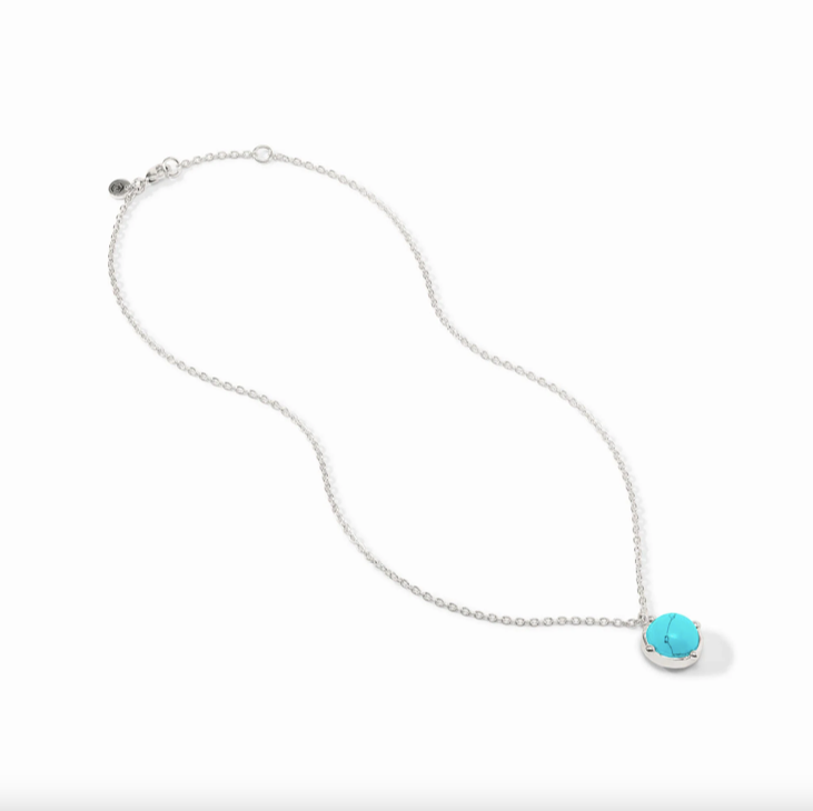 Julie Vos Silver Honeybee Solitaire Necklace