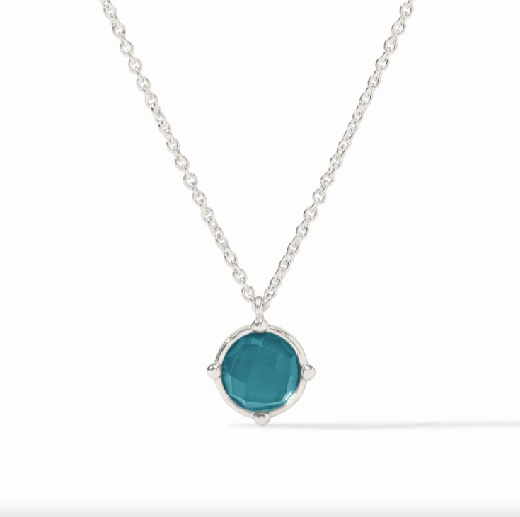 Julie Vos Silver Honeybee Solitaire Necklace