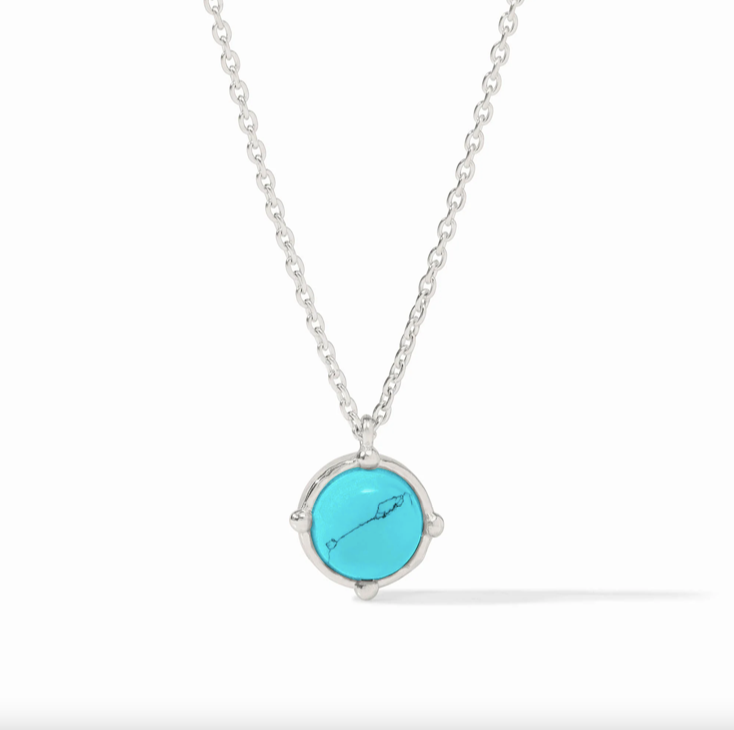 Julie Vos Silver Honeybee Solitaire Necklace