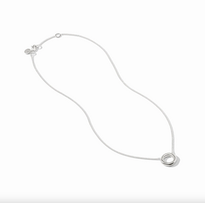Julie Vos Silver Wave Circle Delicate Necklace
