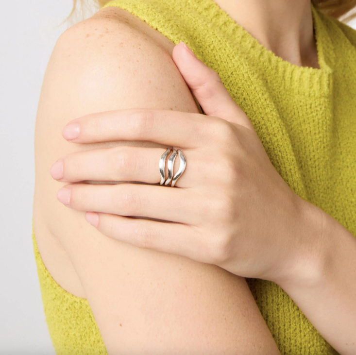 Julie Vos Silver Wave Ring