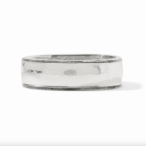 Julie Vos Silver Cannes Statement Hinge Bangle Bracelet