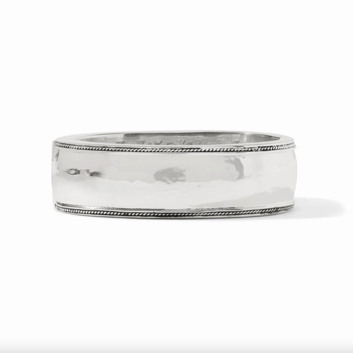 Julie Vos Silver Cannes Statement Hinge Bangle Bracelet