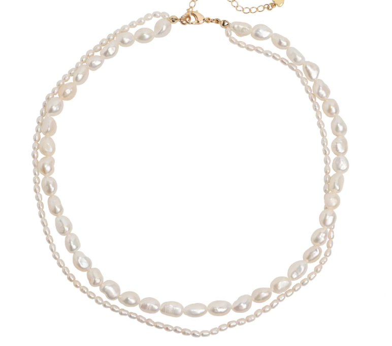 Sahira Double Pearl Necklace