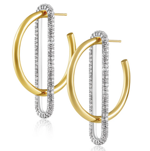 Sahira Jolene Pave Hoop Earring