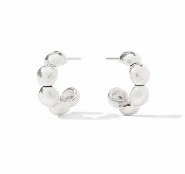 Julie Vos Solara Nova Silver Hoop Earring