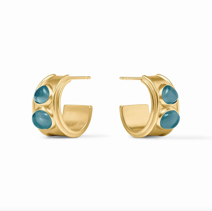 Julie Vos Dolce Stone Hoop Earrings