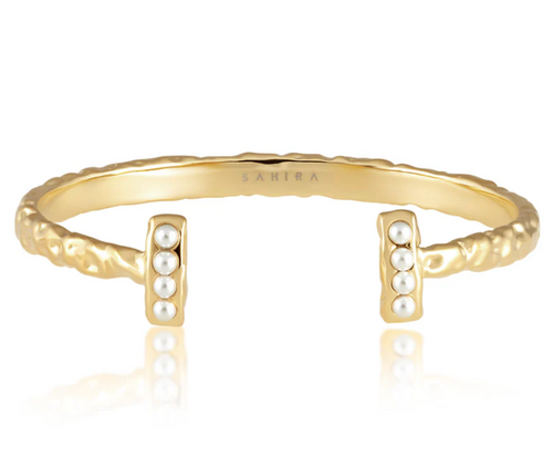 Sahira Brielle Pearl T Cuff Bracelet
