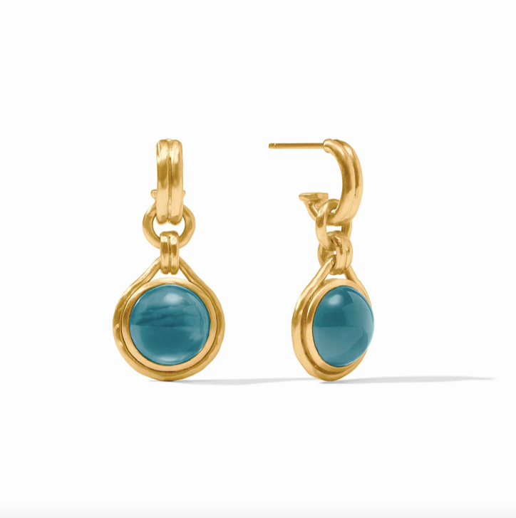 Julie Vos Solara Hoop Charm Earrings