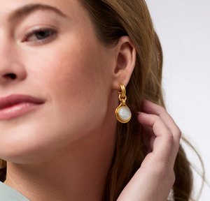 Julie Vos Solara Hoop Charm Earrings