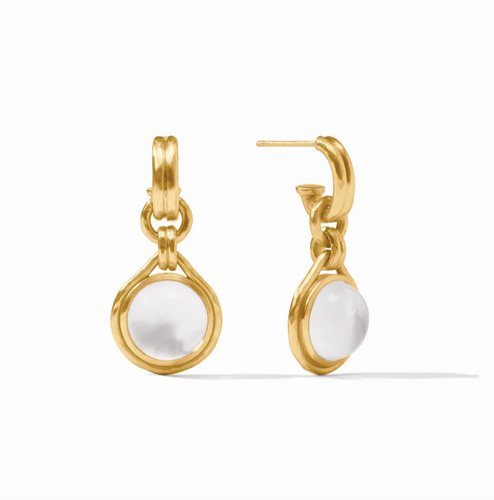 Julie Vos Solara Hoop Charm Earrings