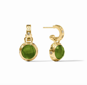 Julie Vos Rainbow Hoop Charm Earrings