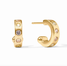 Julie Vos Rainbow Hoop Charm Earrings