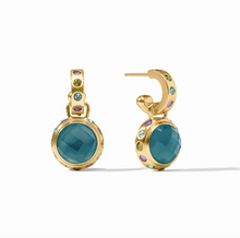 Julie Vos Rainbow Hoop Charm Earrings
