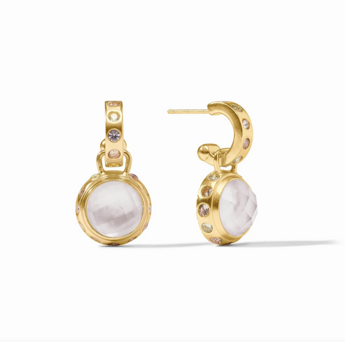 Julie Vos Rainbow Hoop Charm Earrings