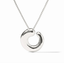 Julie Vos Solara Silver Spiral Pendant Necklace