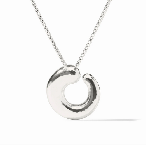 Julie Vos Solara Silver Spiral Pendant Necklace