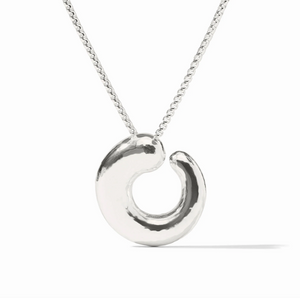 Julie Vos Solara Silver Spiral Pendant Necklace