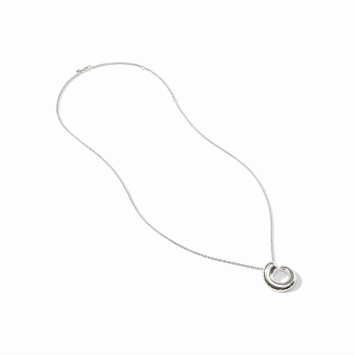 Julie Vos Solara Silver Spiral Pendant Necklace