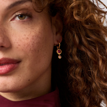 Julie Vos Rainbow Duo Hoop Charm Earrings