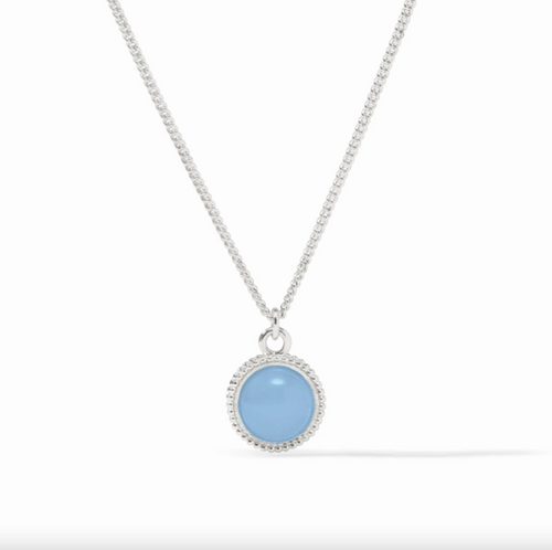Julie Vos Fleur de Lis Solitaire Silver Necklace