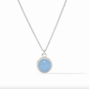 Julie Vos Fleur de Lis Solitaire Silver Necklace