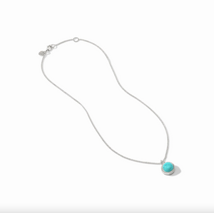 Julie Vos Fleur de Lis Solitaire Silver Necklace
